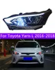 Phare de voiture pour Toyota Yaris L 20 16-20 18, phare LED, faisceau bi-xénon, antibrouillard, yeux d'ange