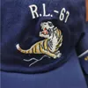 Colores Clásico Tigre Bordado Polo RL Gorra Vintage Unisex Deportes Gorra de Béisbol 100 Algodón Lona Ajustable Solid5310540