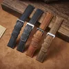 Cinturini per orologi Cinturino ultrasottile in pelle 20mm 22mm Fibbia ad ardiglione quadrata a sgancio rapido Accessori Cinturino P58