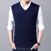 Herenvesten wol v-neck vest sweaters mouwloze argyle slank fit herfst winter warme jas gebreide katoen casual mode mannelijke kleding phin22