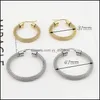 Hoop Hie Earrings Jewelry Fashion Stainless Steel Stranded Wire Mesh Womens Party Wedding Gift Wholesale E-613 Drop Delivery 2021 2Ezbj