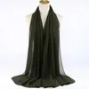 Luxuey pom bubble chiffon hijab lenço mulheres shawl long shrap wrap muçulmano maxi islâmico sjaal 180 70cm