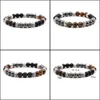 Braccialetti con ciondoli Uomo fatto a mano 8Mm Bracciale Buddha Occhio di tigre Perline di pietra ematite Gioielli da donna estivi Consegna di goccia 20 Carshop2006 Dhx4T