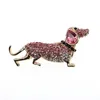 10 PCS/Lot Fashion Brooch Fancy Crystal Rhinestone Monatone Animal Dog Pins for Women Men Lady Gift