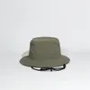 Stingy Brim Chapeaux En Plein Air Japonais À Séchage Rapide Imperméable Pêcheur Chapeau Pare-Soleil D'été Crème Solaire Caps Mâle Pull Corde Basin Caps