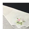 12st Classic 100 Cotton Beautiful Handchiefs Women Washable Pocket broderad spets Hankie Thandduk Lot 28x28cm