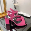 2023 nytt mode Designer högklackat dam Klänning skor spetsigt spänne sandaler sommarskor mode ökat med 7cm läderproduktion är värt att äga