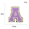 Notions Lettre blanche Patch alphabet paillettes chenille brodées Patches pour chapeaux de vêtements de bricolage veste fer sur accessoires Applique8570706