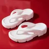 Sandals Flip Plops Женщины Открытый Главная Отель Тапочки Мода Антискользящая Мягкие Соборы Сангиальные Сандалии Универсальные высокие каблуки Обувь платформы 220412