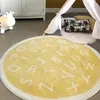 Carpets Cartoon Alphabet Study Round Carpet Kids Room Home Soft Rugs For Bedroom Modern Sofa Coffee Table Floor Mat Computer Chair RugCarpet