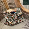 Retro çiçek kozmetik torbası pamuk kumaş makyaj organizatör kadınları ihtiyaç güzellik depolama çantası büyük seyahat tuvaletli yıkama çantası 220531