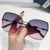 패션 브랜드 선글라스 고급 디자이너 선글라스 방티 자외선을 가진 다리가 큰 얼굴 얇은 양극화 된 태양 안경