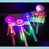 Oświetlenie migające się różdżka Lollipop LED Glow Stick Funny Halloween Christmas Hen Club Party Akcesorium Dziewczyna Dziewczyna