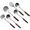 Cuillère En Acier Inoxydable Spatule Cuisson Cuillères À Soupe Pot De Légumes Frits Pelle Cuisine Fry Passoire Scoop Multi Vaisselle Antiadhésive BH6713 TYJ