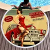Personalize Pos Beach Custom Rounds com Tassel Yogo Carpet Microfiber Cartoon Bath Travel S Toalha 220616