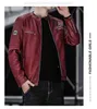 Men Faux Leather Jacket Motorcycle Mens Jackets Fleece Black Jaqueta de Couro Masculina Outswear Male Pu Coats 220804