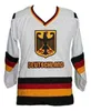 NIK1 # 11 Scheibler # 68 Fritz Team Germany Retro Classic Ice Hockey Jersey Męskie Zszyte Niestandardowe Numer I Nazwa