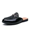 Dres Schuh Neue Italienische Stil Luxus Männer Slipper Leder Loafer Mokassin Casual Rutschfeste Mann Schuh Mode Halb für Mule 220723