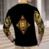 Polos Homme Golden Lion Phnom Penh Polo Homme Manches Longues Col Rabattu 220823