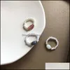 Hochzeitsringe Schmuck Südkorea Temperament Contraced Pearl Ring restaurieren alte Wege Naturstein von Hand F DHVGJ