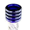 Elegant 7.6-Inch Blue Glass Bong: Rings Mouthpiece, Cric Ball Percolator, 14mm Female Joint