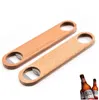 Anpassade trähandtagflasköppnare Bar Blade Beer Bottle Opener Vintage Trähandtag Rostfritt stål Bartender Bottle Opener C0525P14