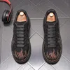 Marka Moda erkek Rahat Ayakkabılar Germuss Elmas Rhinestones El Yapımı Dantel-up İş Siyah Yeşil Loafer'lar Rahat Nefes Yürüyüş Sneaker