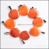 Charms sieraden bevindingen componenten natuursteen rood onyx ronde hangers chakra's edelsteen fit diy oorbellen ketting accessoire drop levering 202