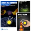 Super Bright MINI Flashlight Camping Light Lantern COB Keychain Work Light Floodlight with Strong Magnet and Clip Waterproof