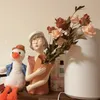현대 풍선 소녀 조각 수지 인형 흉상 꽃병 골드 트레이 보관 캐비닛 거실 장식 생일 선물