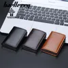 Card Holders Holder Free Customized Men Wallets Rfid Black PU Leather Slim Mini Wallet Small Money Bag Male PursesCard