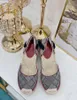 Designer femmes Wedge plate-forme sandales chaussures en cuir véritable cheville à lacets Matela2023 Espadrille dames talon 12 cm