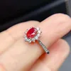 Cluster Rings 925 Sterling Natural Burning Ruby Ring Fashion Gifts For Wedding Gift J04062212aghCluster