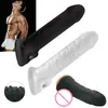 Pnis Dildo Manga Extensor Alargamento Bainha Reutilizvel Preservativo Galo Extenso Capa Brinquedos sexyuais para Homens Juguetes sexy Shop