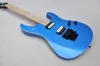 Blaue E-Gitarre mit Floyd Rose Maple-Griffbrett und Abalone-Inlay