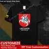 Litauen Litauisches Baumwoll-T-Shirt Custom Jersey Fans DIY Name Nummer Hip Hop Loose Casual T-Shirt LTU Lietuva Lietuvos 220616gx