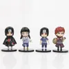 12pcsset anime figür oyuncaklar hinata sasuke itachi kakashi gaara jiraiya sakura q versiyonu pvc koleksiyon aksiyon bebek 220520