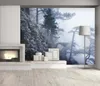 装飾のカスタマイズ3D壁紙リビングルームベッドルームノルディックフォレストシカディア背景壁ホームデコレーションステッカー紙