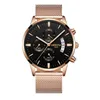 WatchSC - Дизайнер 43 мм красочные кварцевые кожаные часы из нержавеющей стали Puhuo024