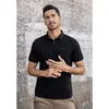 Kuegou Fashion Clothing Men Polo Shirt Sleeves Shirts Fapels عالية الجودة للتطريز Slim Summer Top بالإضافة إلى حجم 6499 220524