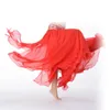 ステージウェア女性Famenco Waltzダンススカートセクシーな腹ボールルームワースパフォーマンススカートエレガントな現代タンゴシフォンコンペティムコスチューム