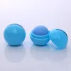 24pcs Cute Round Ball Lip Balm 3D Fruit Flavor Lip Smacker Natural Moisturizing Lips Care Lipstick 6 colors