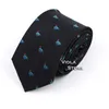 47 Stile Ricamo Piante animali Cartone animato Cravatta 7 cm Uccello Volpe Ape Cigno Fiore Cravatta Navy Dot Suit Cravatta Uomo Accessorio