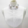 Bow Ties Women Shirt Fake Collars Cotton White Detachable False Collar Elegant Sweater Decoration Faux Col Female Removable Neck Tie Donn22