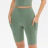 Dostosuj kobiety sportowe krótkie spodnie na siłownię rajstopy fitness Szybkie suche żeńskie legginsy Kompresyjne szorty jogi z bocznymi kieszeniami 220704