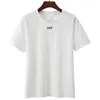 Maglietta coreana di moda lettera nera bianca maglietta estiva da donna 100% cotone manica corta stile allentato top studentessa streetwear 220324