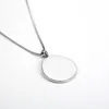 Hänge halsband rostfritt stål silverfärg geometrisk rund ram unikt halsband kreativa design smycken tillbehör halsband