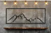 Montagna paesaggio paesaggio laser tagliare il cartello artistico in metallo per decorazioni lodge da garage