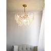 Hängslampor fransk stil lyx vardagsrum ljuskrona italiensk retro master sovrum lampa post modern minimalistisk mat kristall glapendant