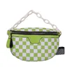 Fanny packs Acrylic Chain Decorative Bag Women's Spring and Summer Fashion Checkerboard Single Shoulder Messenger Bag Chest Bag Fashion 220627